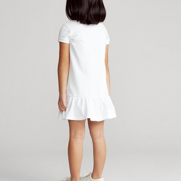 NWOT Polo Ralph Lauren Girls Cotton Mesh Polo Dress - Picture 2 of 8